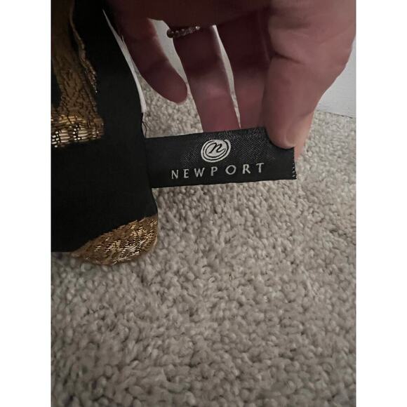 Newport Safari Animal Print Down Feather Rectangle Throw Pillow Black / Gold - Picture 5 of 9